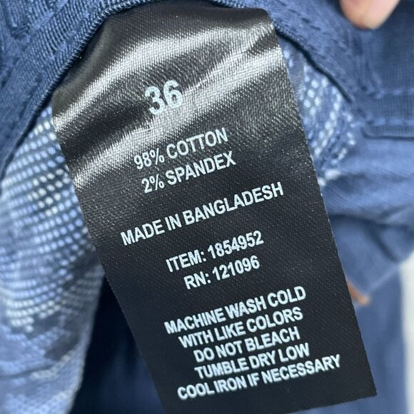 Copper & Oak Mens Cargo Shorts 36 Blue Cotton Blend Stretch Casual a1082 - Picture 3 of 6